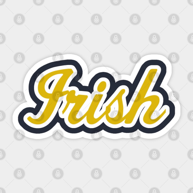 Retro Irish Script Sticker by twothree